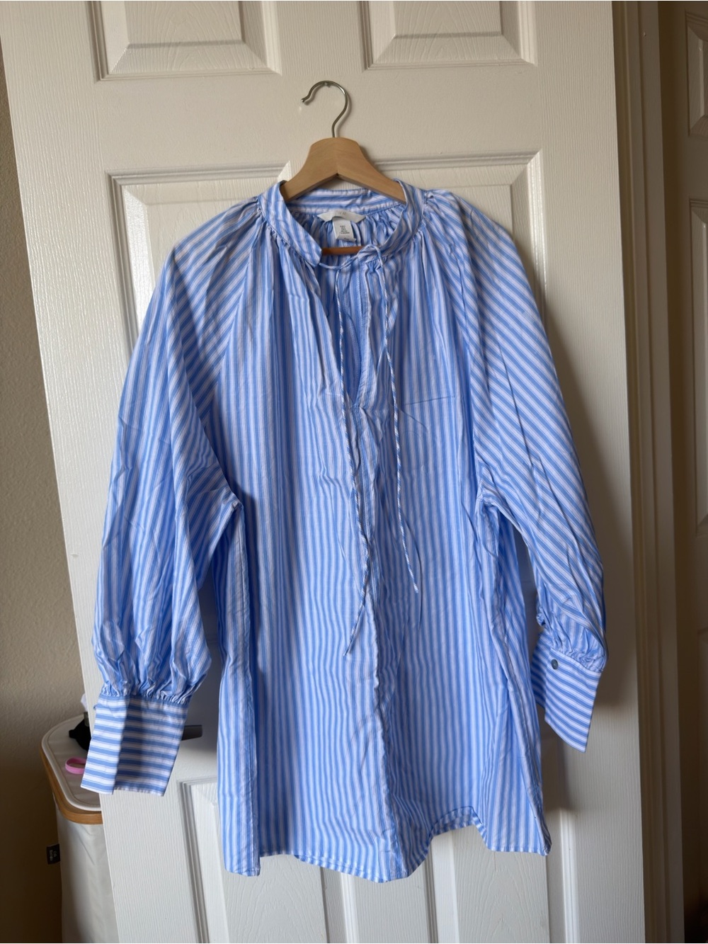 Light Blue Stripe Button-Up Shirt